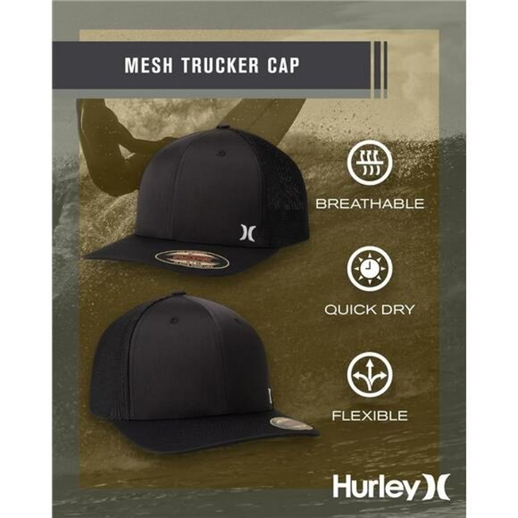 Mens mesh baseball cap fitted summer hat breathable curved brim sporty - Picture 2 of 8